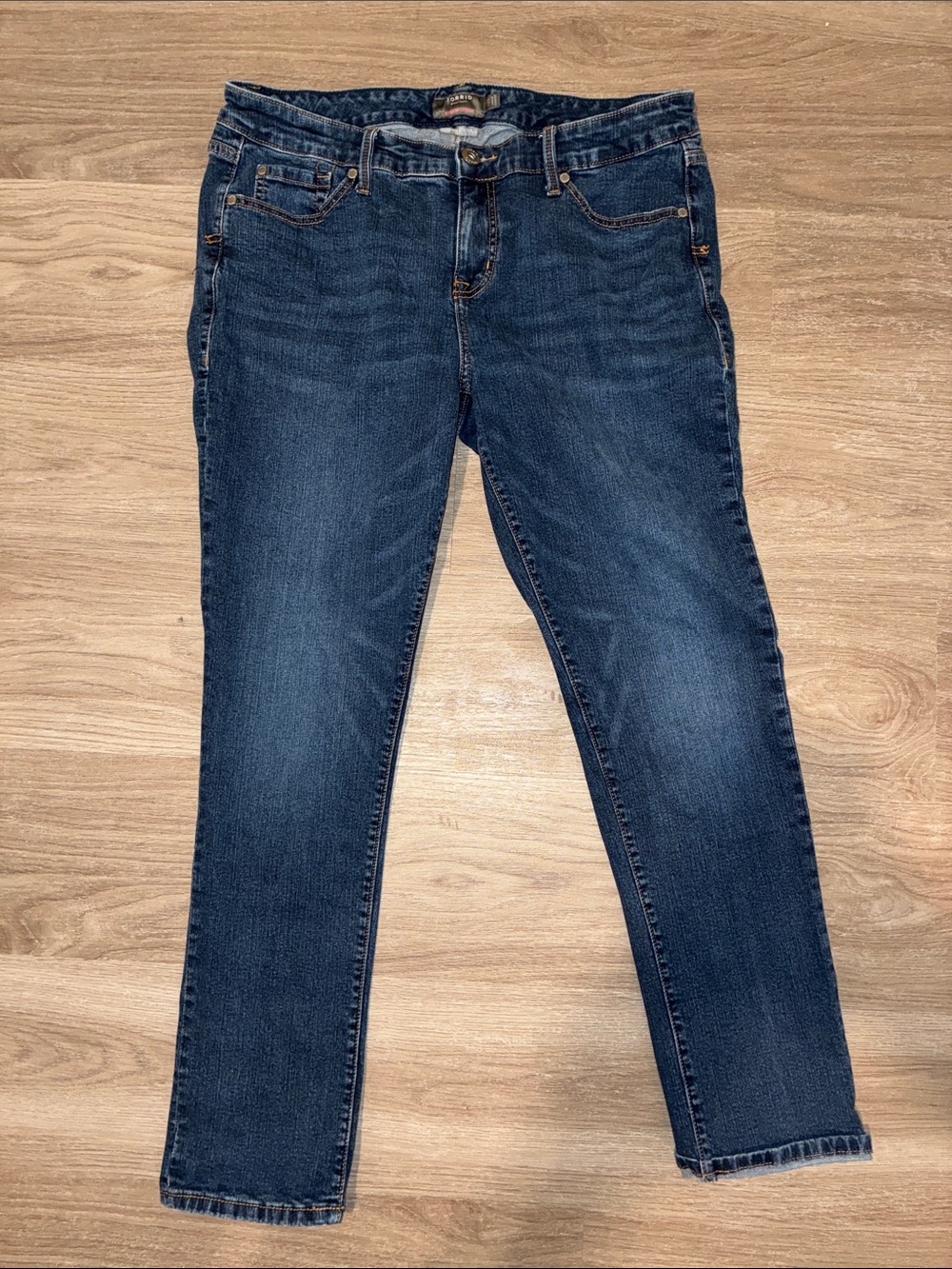 Torrid Boyfriend Straight Jeans Size 12R Dark Wash Vintage Stretch